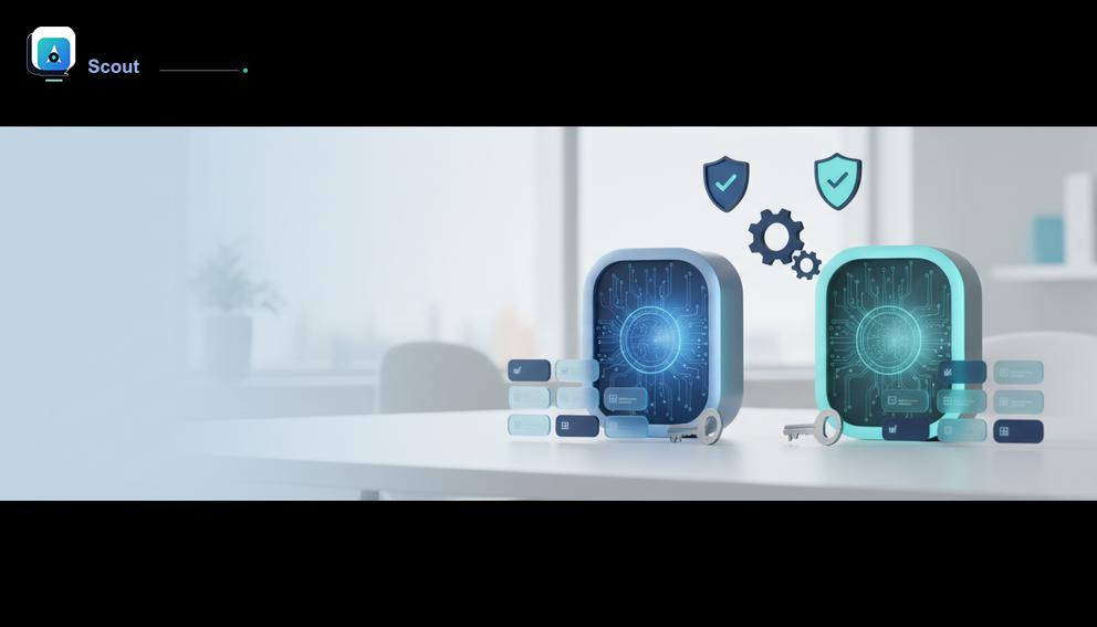 NordPass and 1Password password manager apps shown side by side on a laptop screen