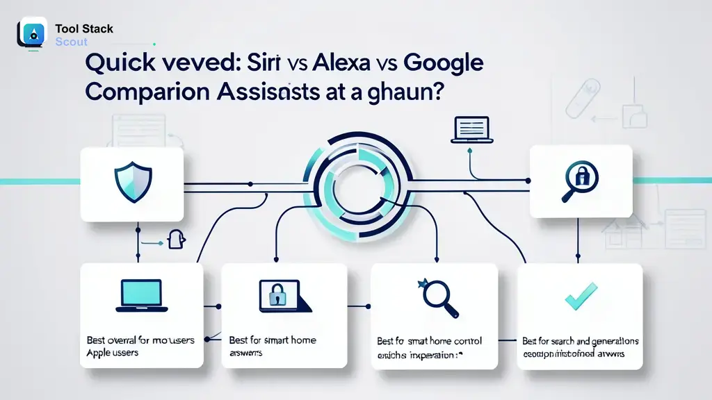 Smart speaker and phone setup representing Siri, Alexa, and Google Assistant comparison